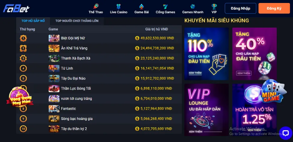Thưởng chào mừng B99